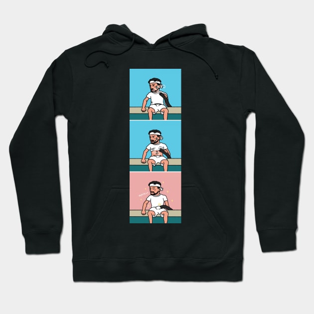 Fabio Fognini feeling hot Hoodie by dotbyedot